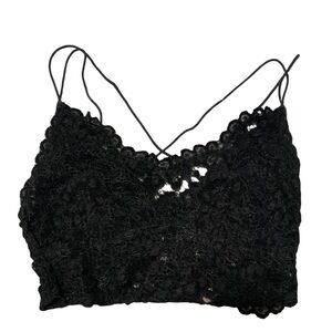 Free People One Black Boho Bralette